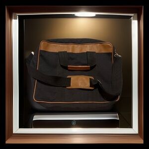 Mead Cambridge VTG 90’s SoftWear Briefcase Business Bag Black & Genuine Leather